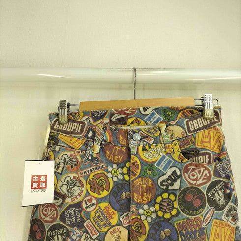 ヒステリックグラマー HYSTERIC GLAMOUR WAPPEN REMIX柄 9分丈スリムパンツ レディース  25